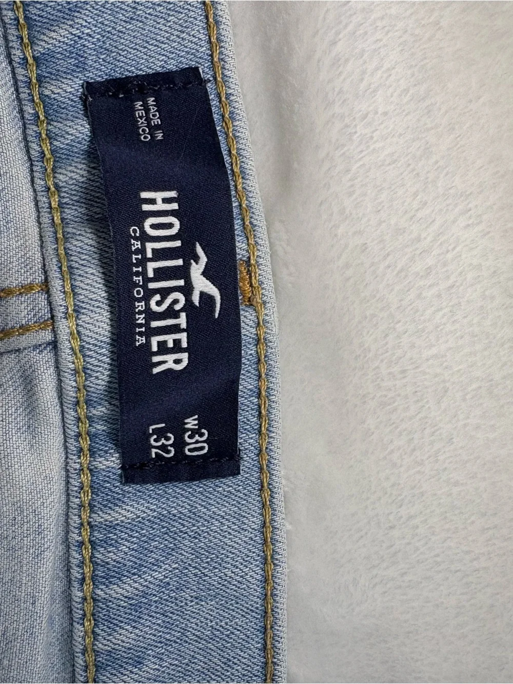 Hollister Light Blue Distressed Men's Jeans